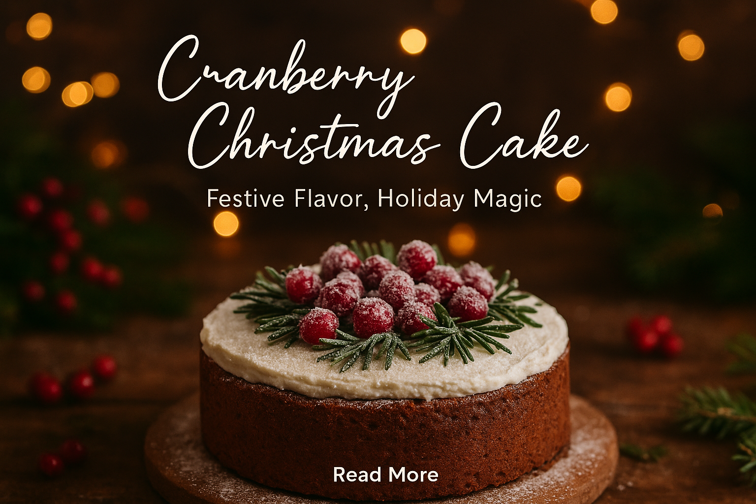 cranberry Christmas cake