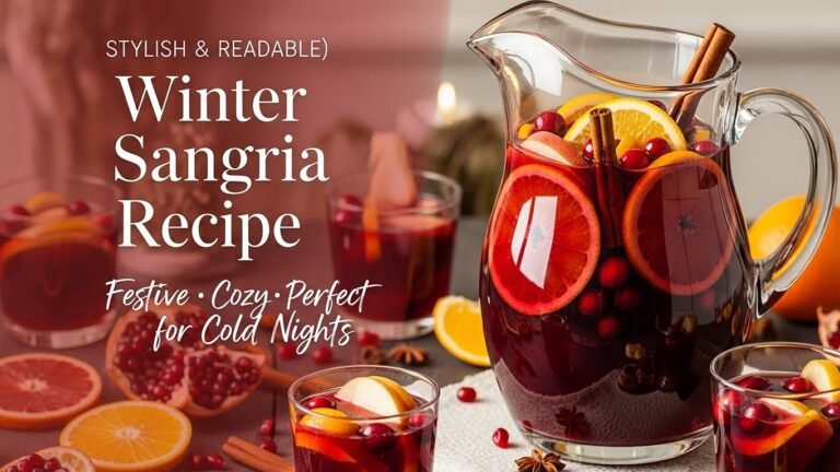Easy Winter Sangria Recipe