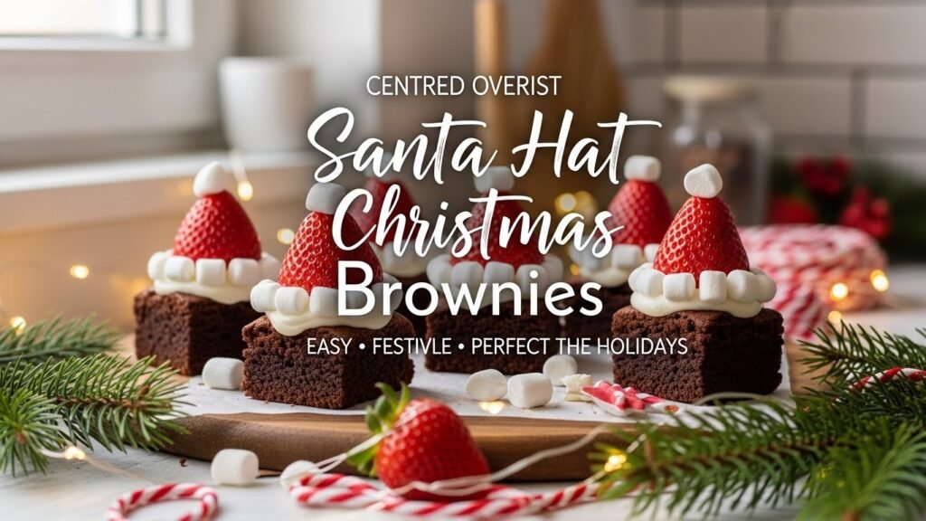 Santa Hat Christmas Brownies