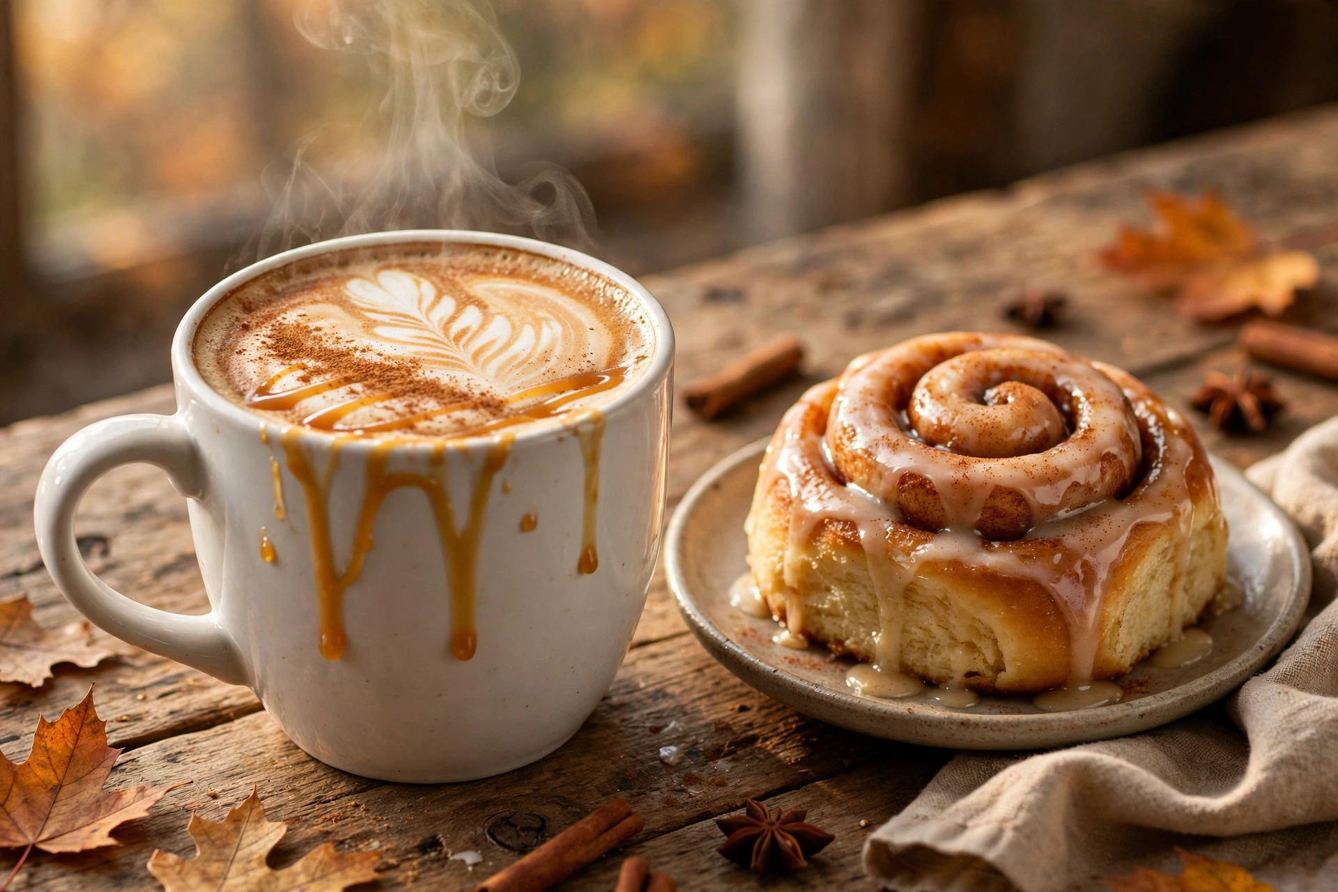 cinnamon roll latte