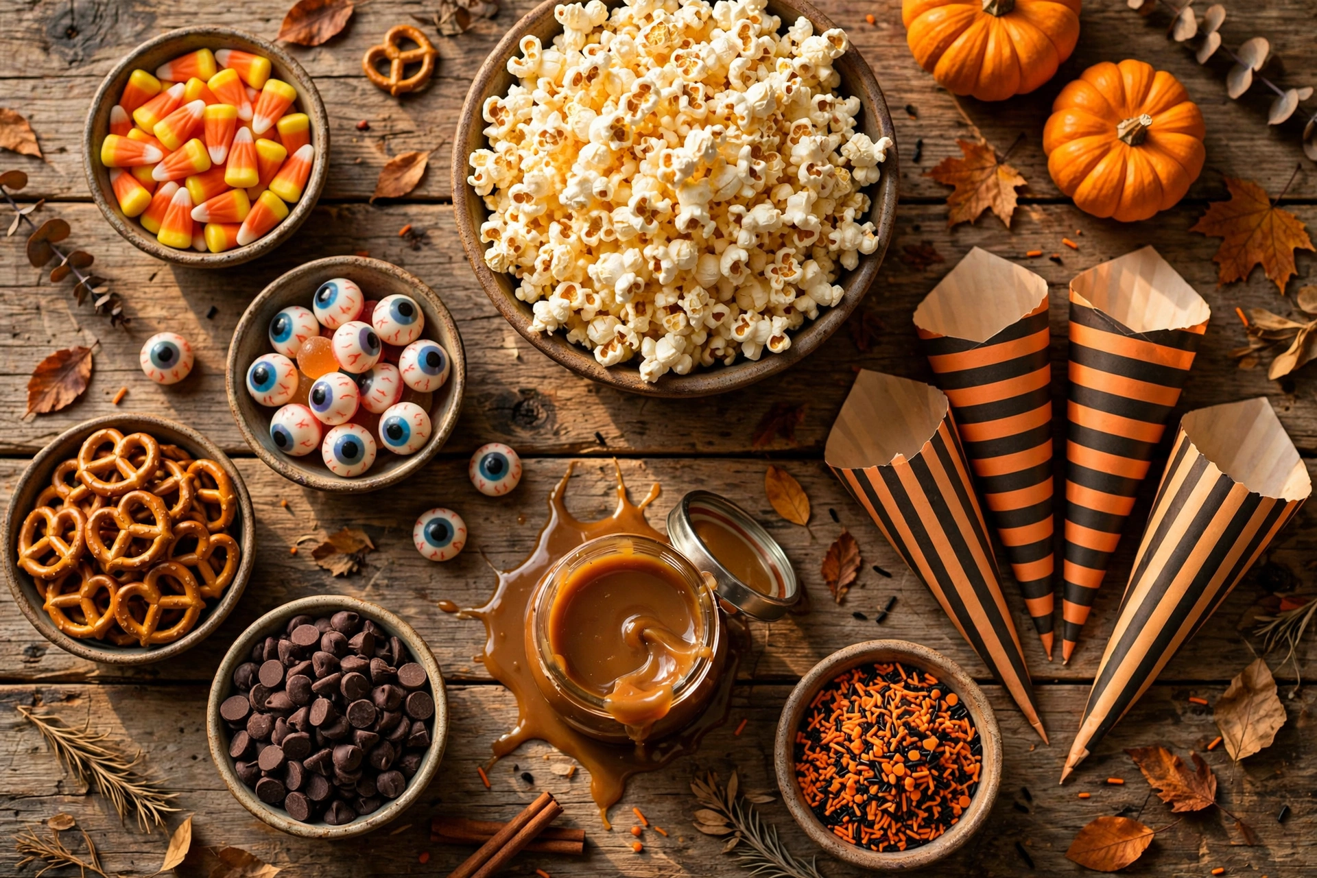 halloween popcorn bar