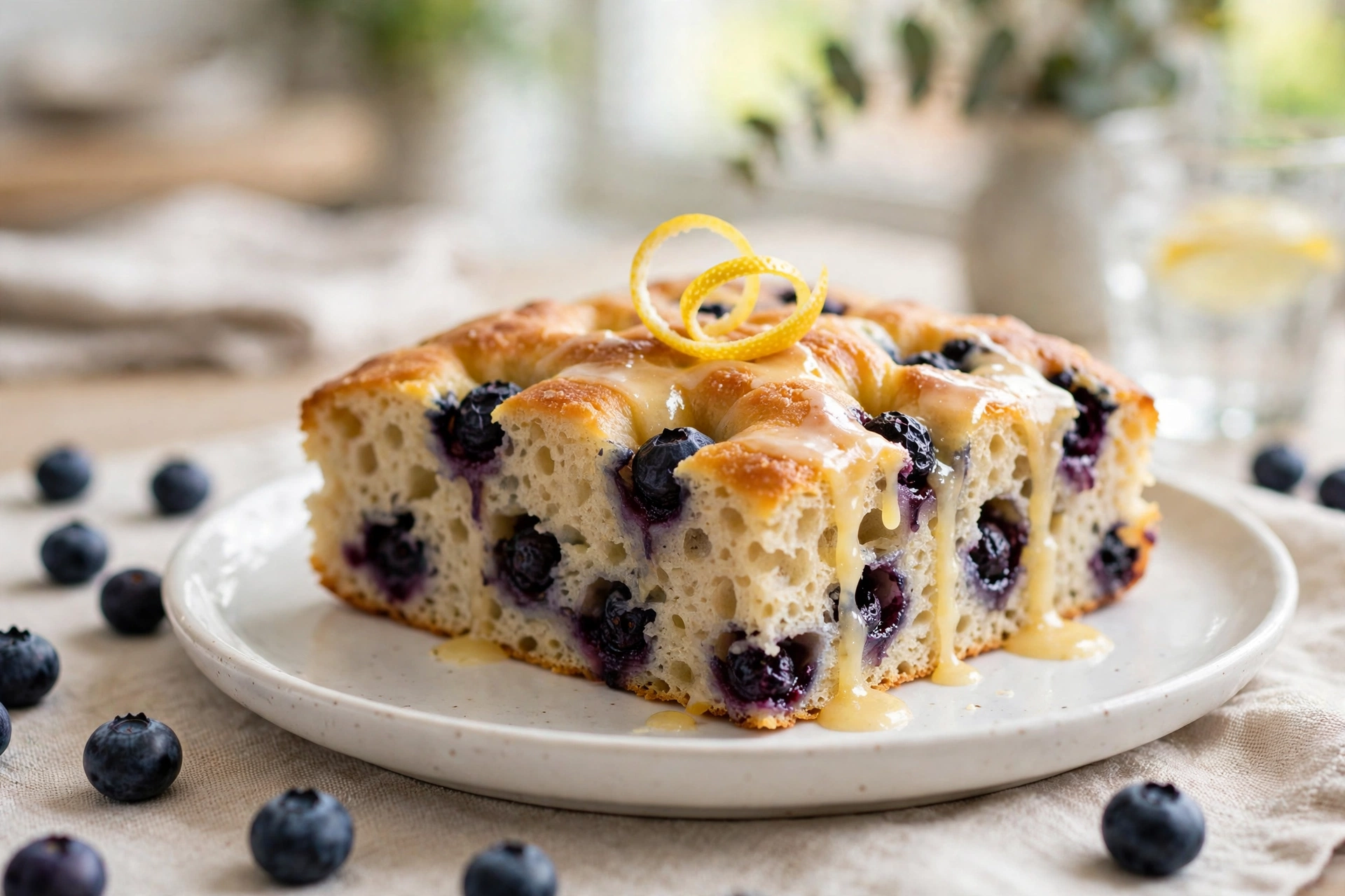 lemon blueberry focaccia