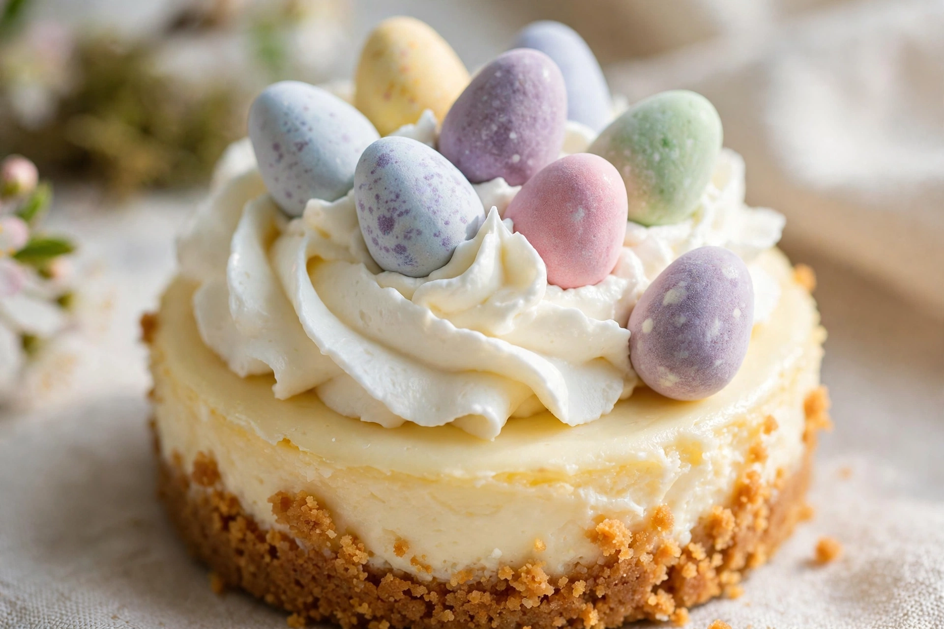 mini egg cheesecake