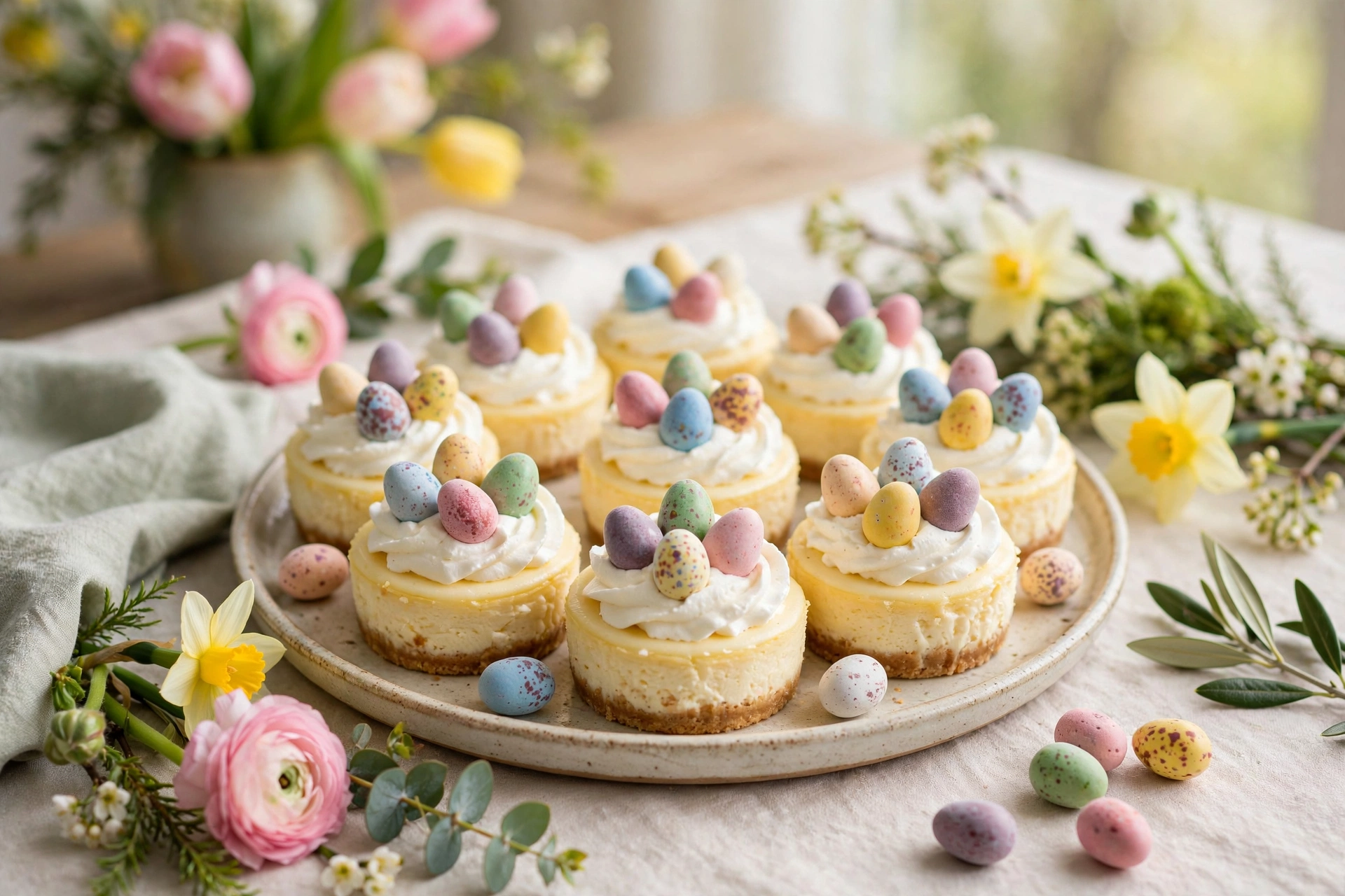 mini egg cheesecake