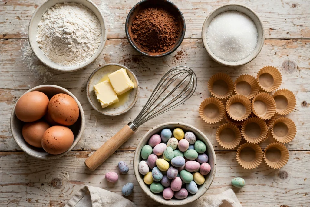 mini egg cupcakes