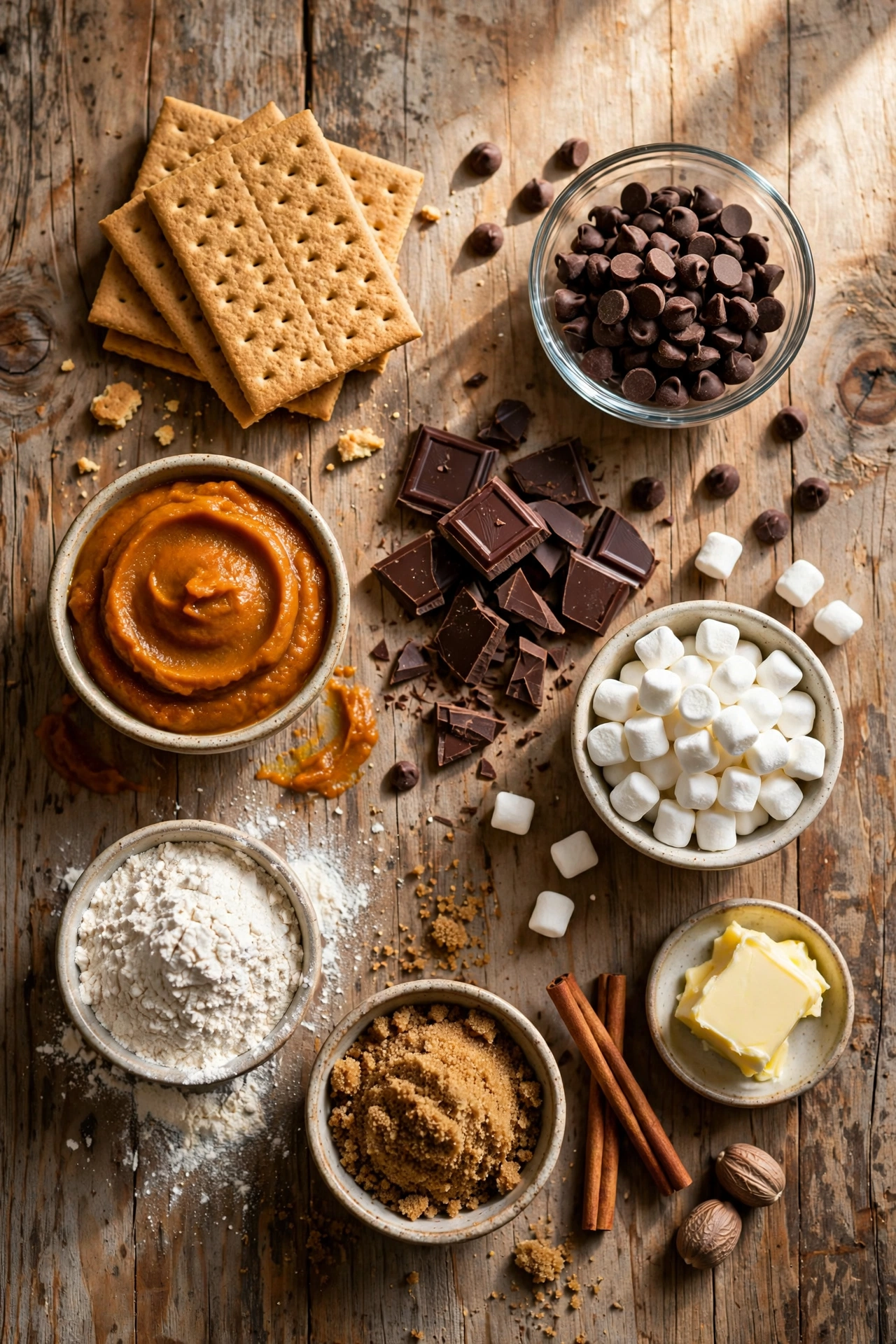 pumpkin smores cookies