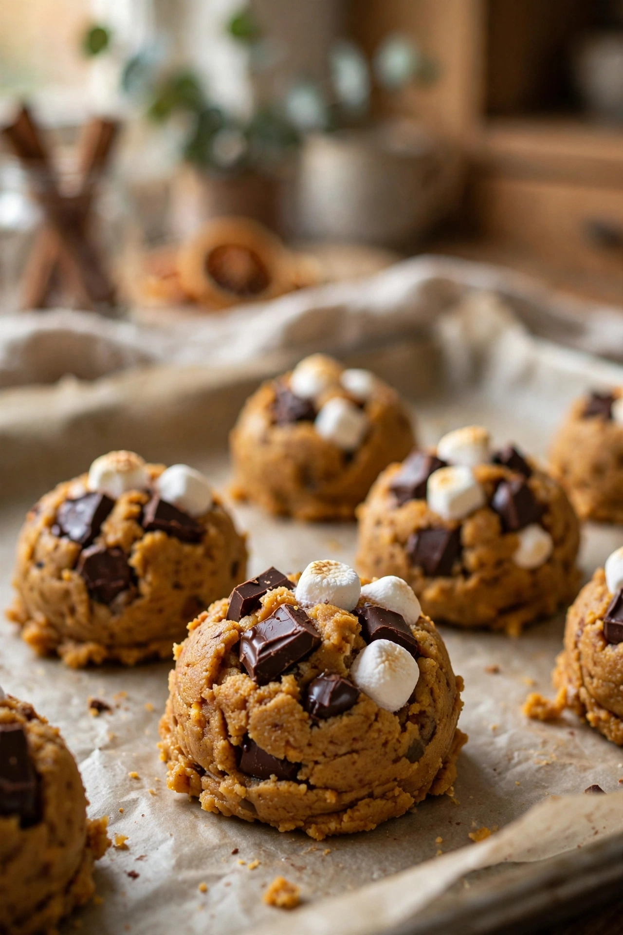 pumpkin smores cookies