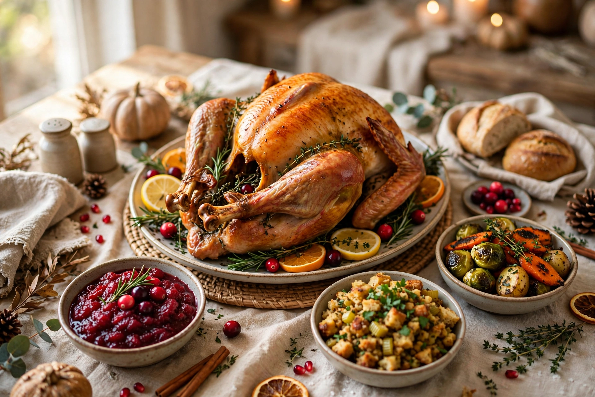 Festive platter ideas from thanksgiving turkey recipes with cranberry sauce and sides